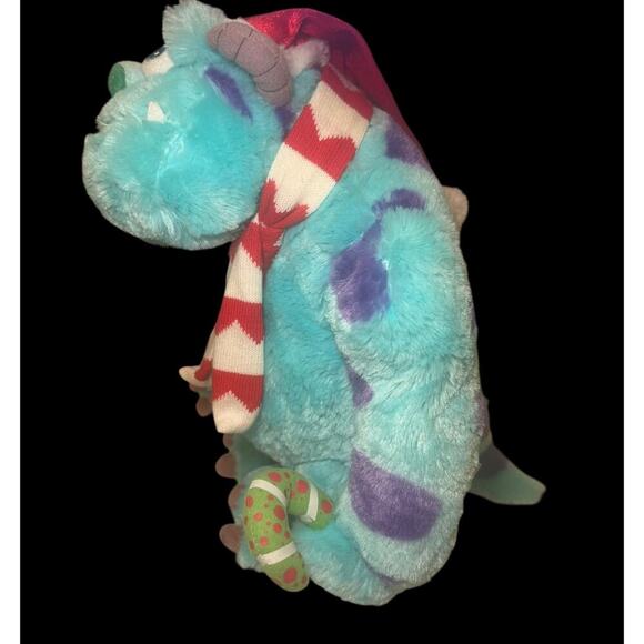 Disney Pixar Monsters Inc. Sulley Holiday Plush Toy with Santa Hat & Scarf - Picture 5 of 6